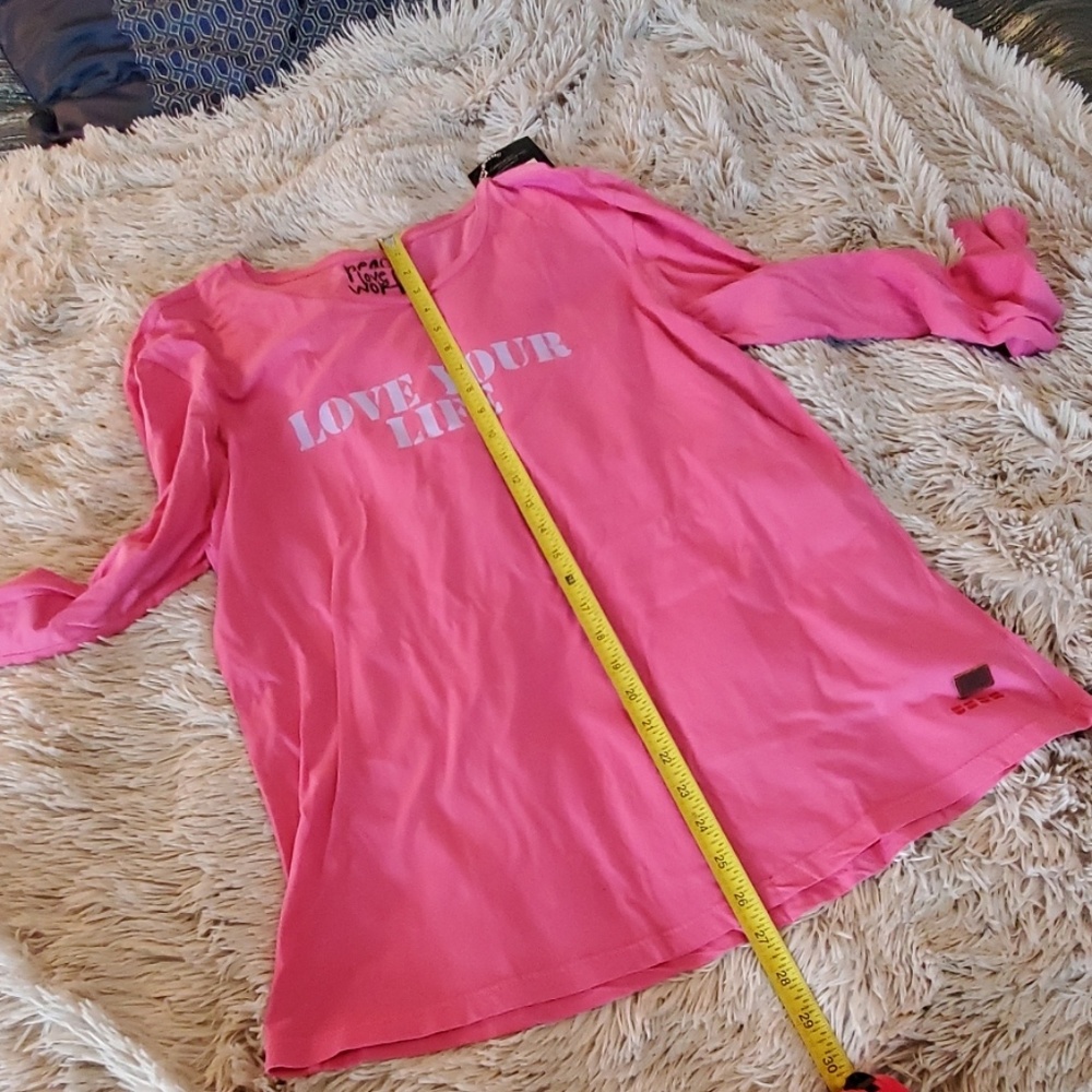 🎁 Pink "love your life" Peace love world tee - Picture 7 of 7